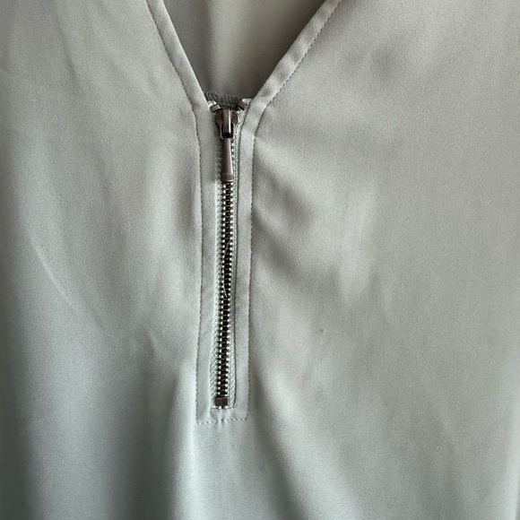 Maurices Blue Blouse with Relaxed Fit and Zipper - Picture 6 of 7